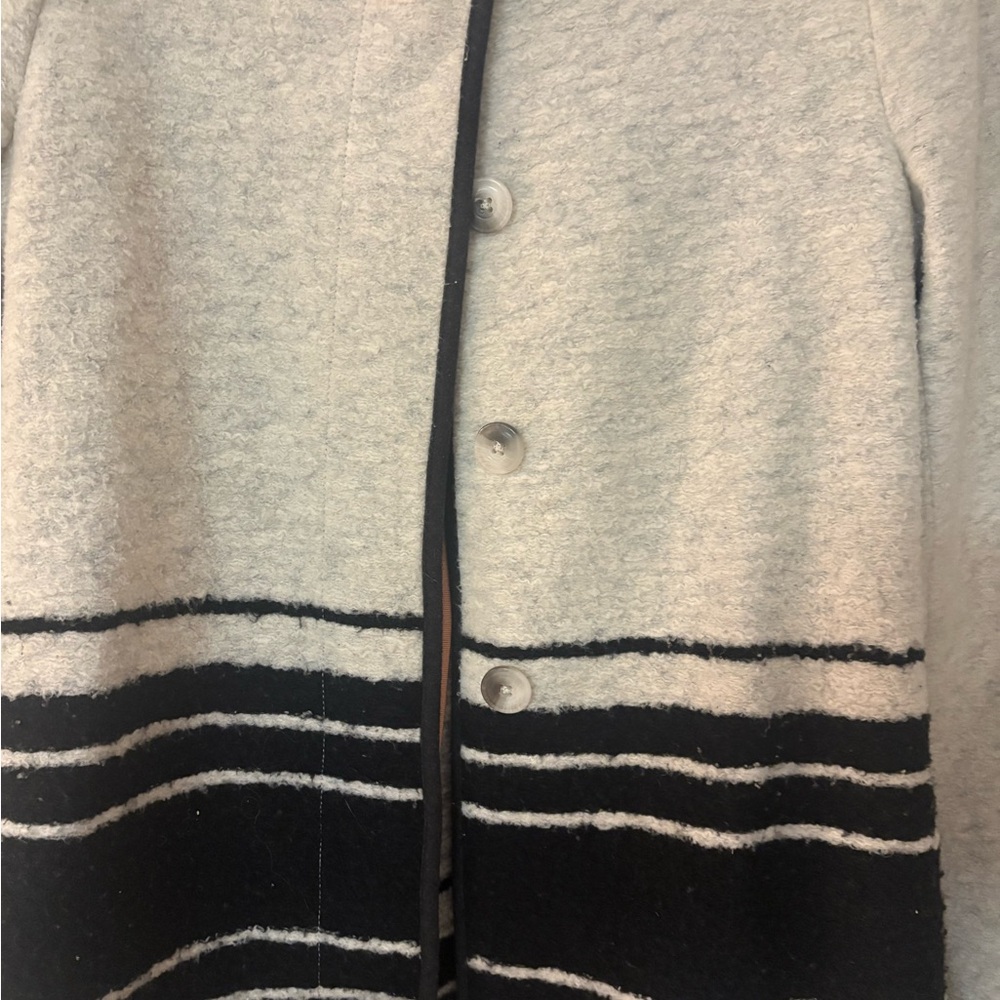 ANTHROPOLOGIE X ELEVENSES Ardsley Wool Blend Jacket in Gray/Black Size XS - Picture 2 of 5